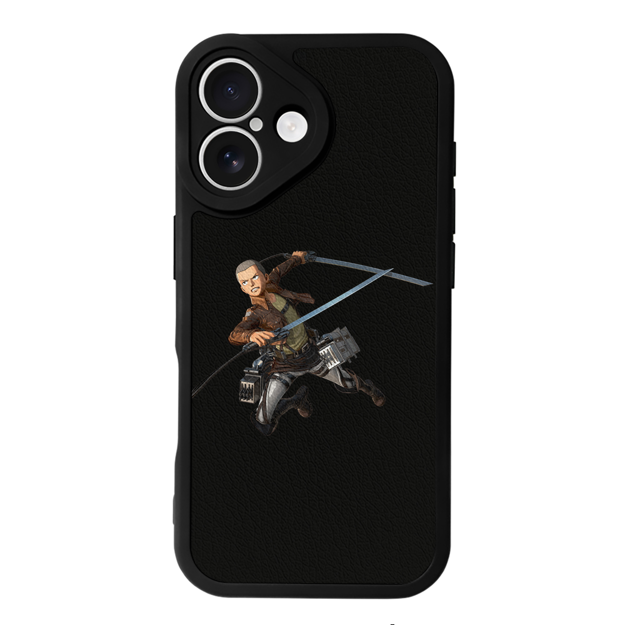 （画像用） 進撃の巨人 コニー·スプリンガー Attack on Titan Connie Springer 【iPhone 16シリーズ対応】シリコンスマホケース（レザー調） 材質：シリコン